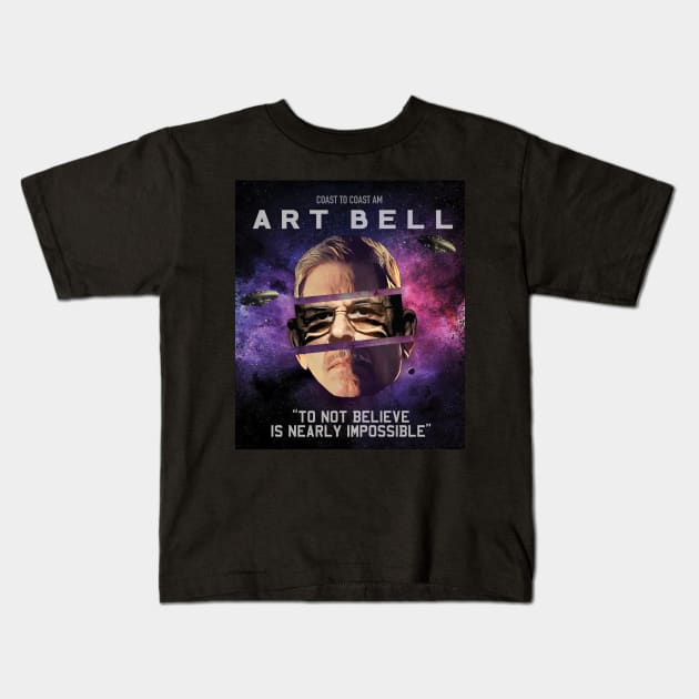 Art Bell Coast To Coast AM Kids T-Shirt by KMNDRS